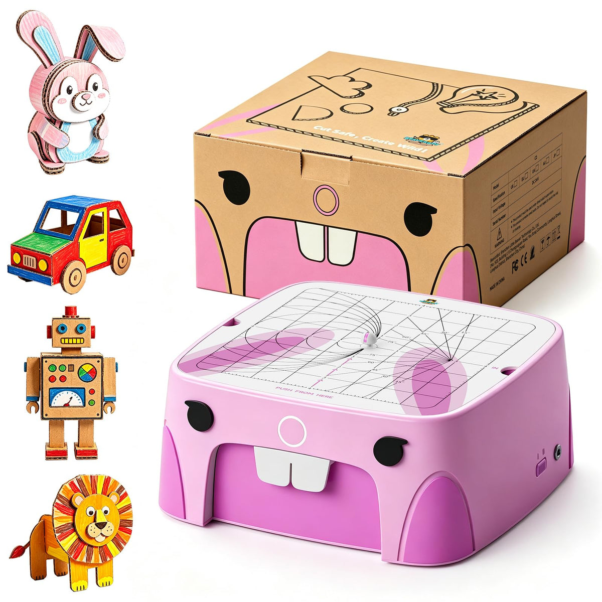 BEAVERBOT Safe Bladeless Cardboard Cutter | STEM DIY Toy Ages 3+