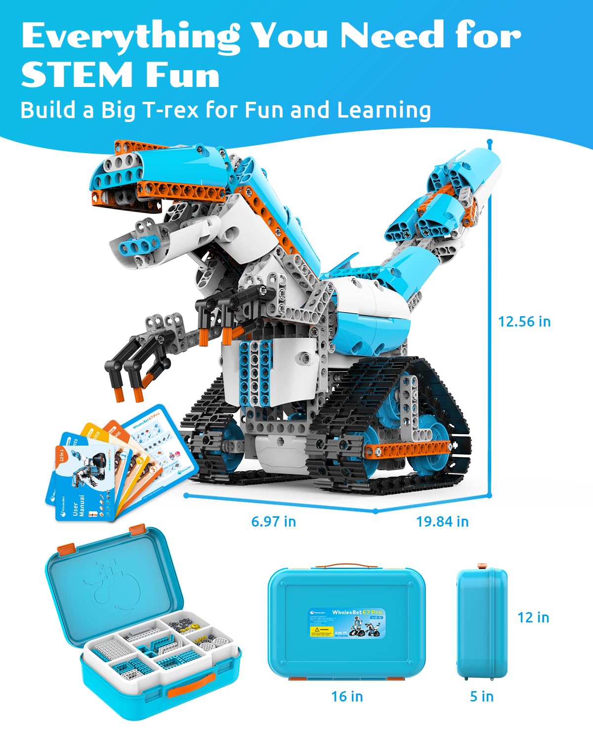 WhalesBot E7 Pro Coding Robot Kit | Scratch & Python | Ages 8–16