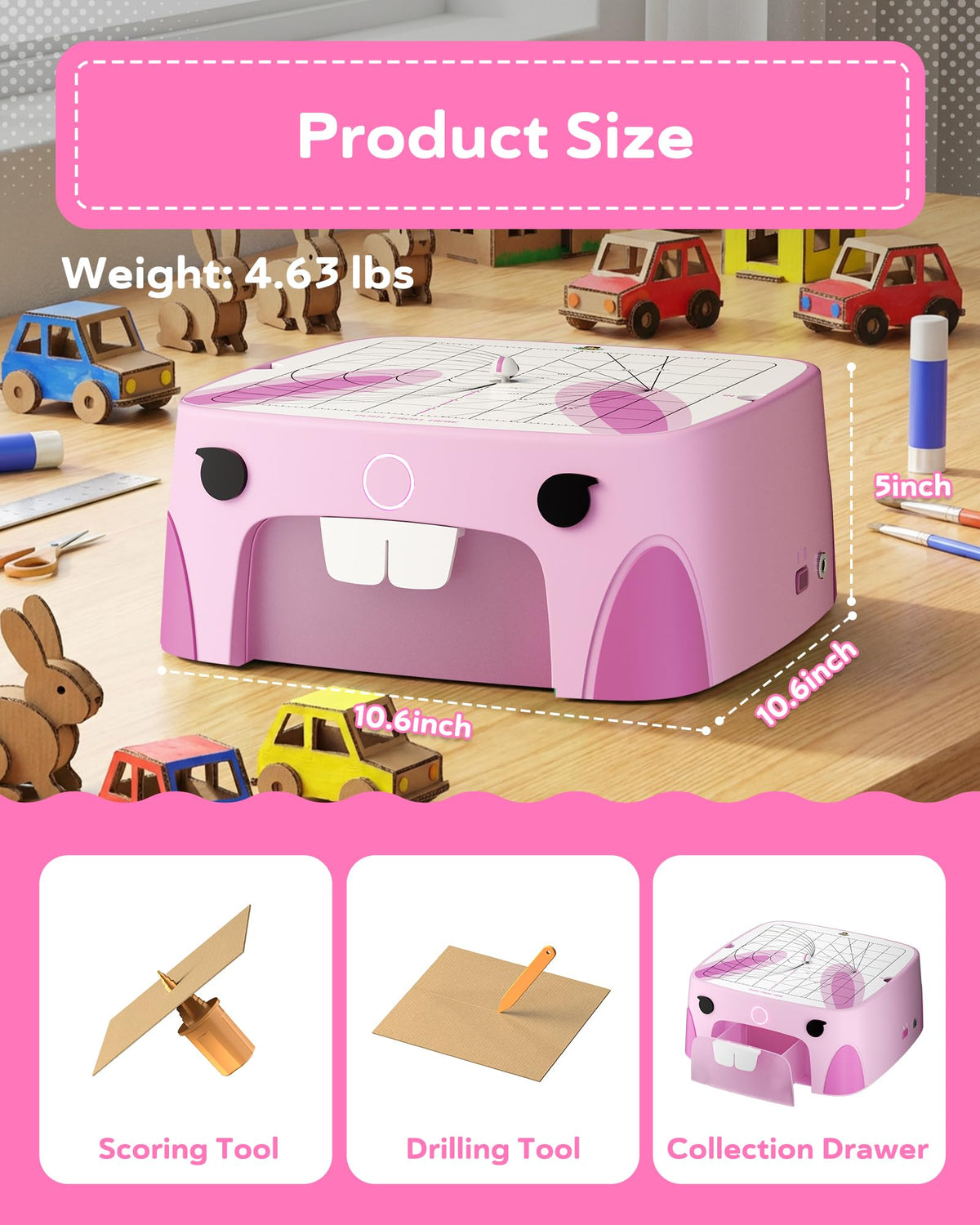 BEAVERBOT Safe Bladeless Cardboard Cutter | STEM DIY Toy Ages 3+