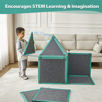 Umoving 20-Piece Magnetic Fort Building Kit | STEM Toy Ages 3+