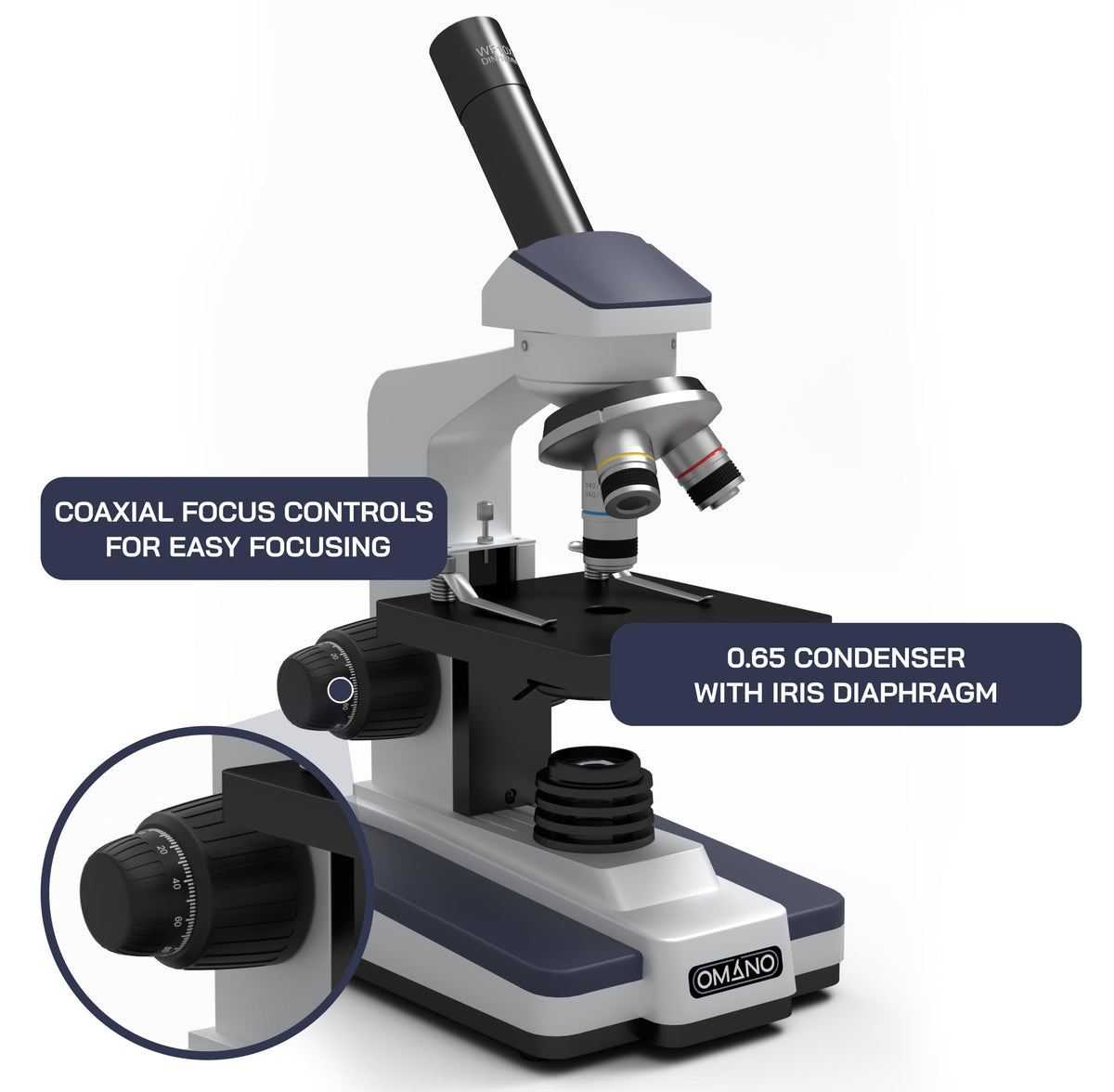 Omano Discovery Compound Microscope Kit | 40x–400x | College