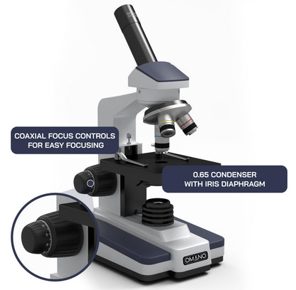 Omano Discovery Compound Microscope Kit | 40x–400x | College