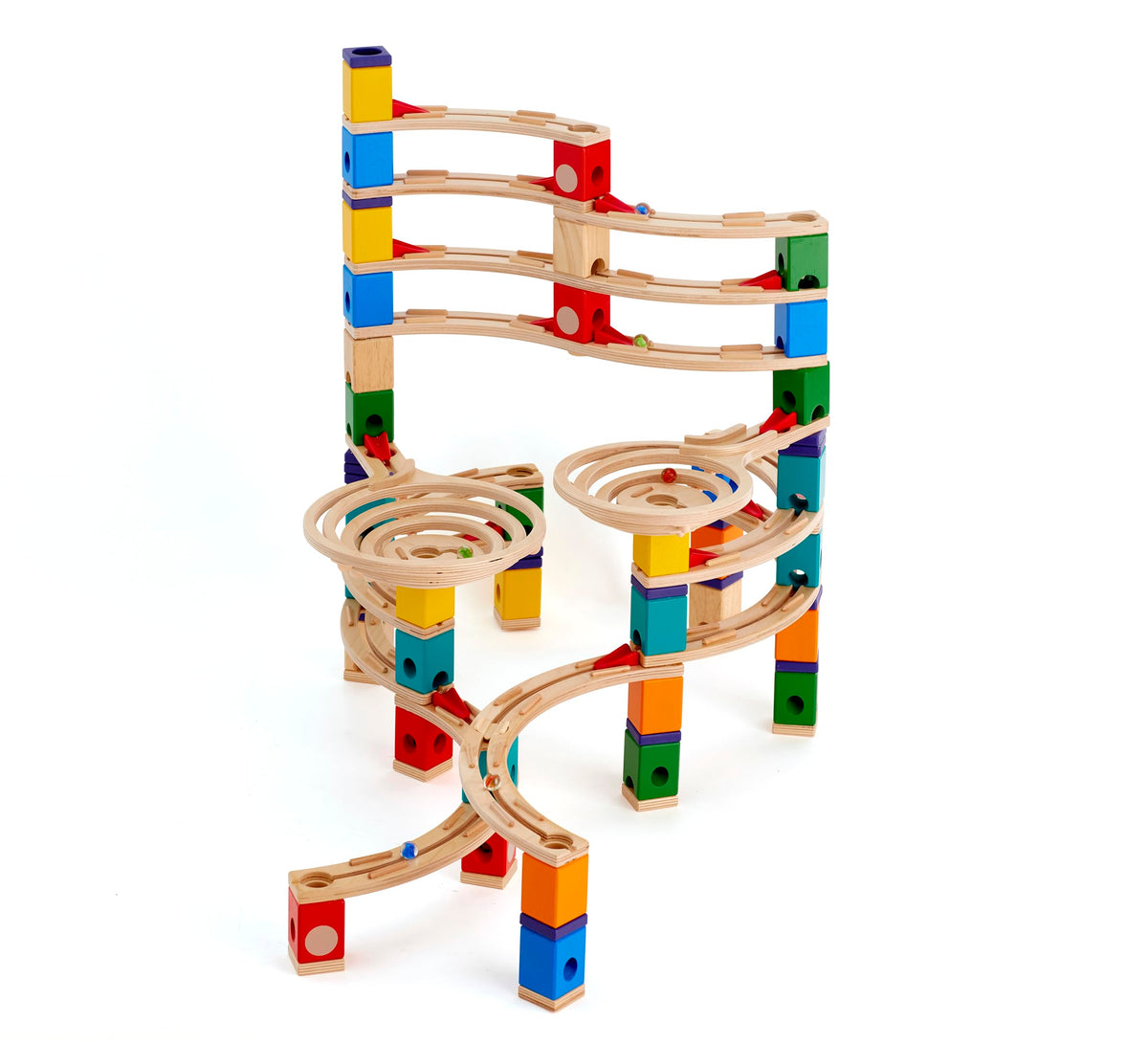 Hape Quadrilla Cyclone Wooden Marble Run Building Set – STEM Toy