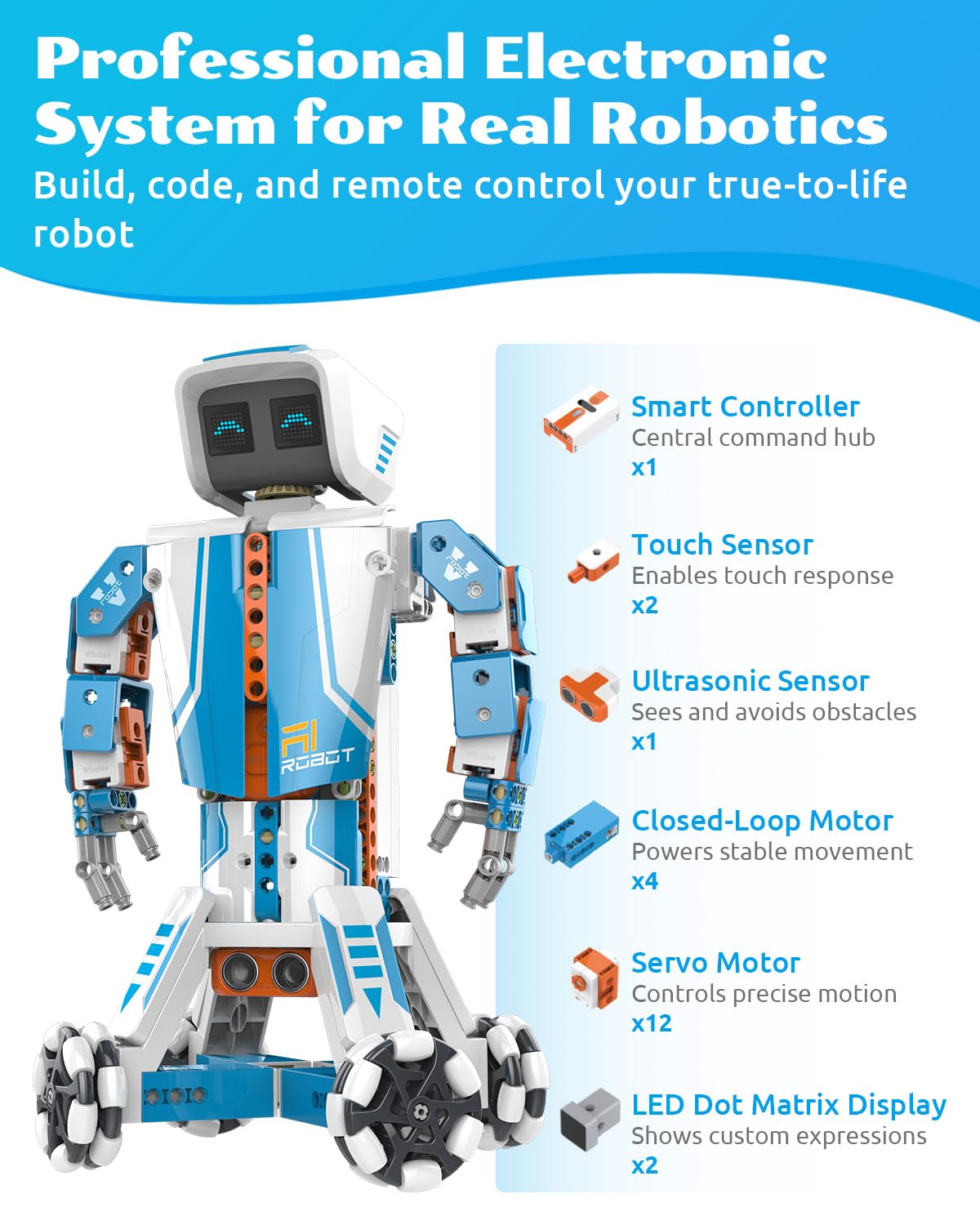 WhalesBot E9 Pro Robot Kit | Scratch & Python STEM | Ages 12–18