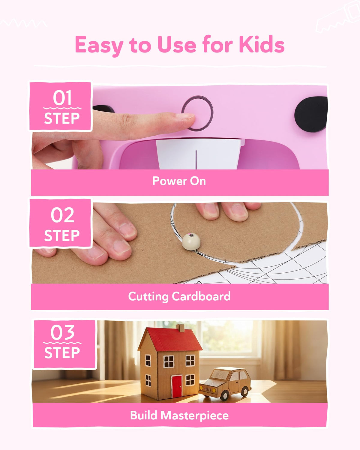BeaverBot Kids Bladeless Cardboard Cutter – STEM DIY Craft Tool