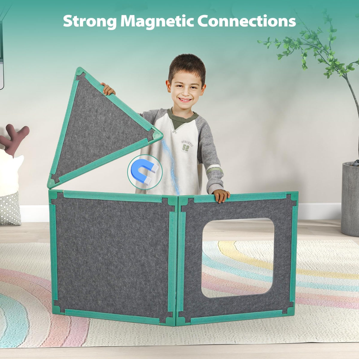 Umoving 20-Piece Magnetic Fort Building Kit | STEM Toy Ages 3+