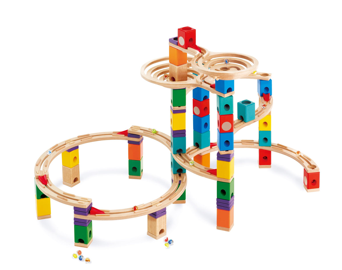 Hape Quadrilla Cyclone Wooden Marble Run Building Set – STEM Toy