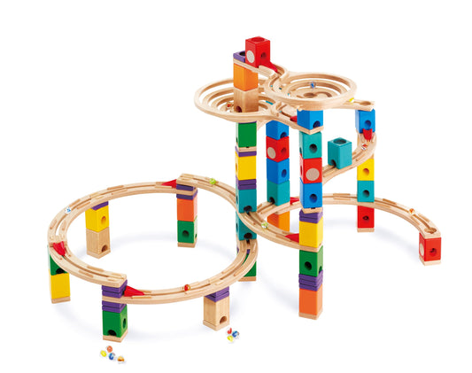 Hape Quadrilla Cyclone Wooden Marble Run Building Set – STEM Toy