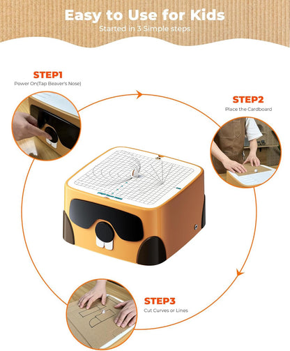 BeaverBot STEM Cardboard Cutter for Kids – Classroom Maker Tool