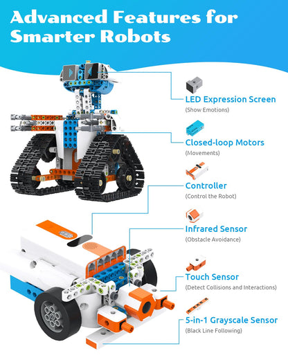WhalesBot E7 Pro Coding Robot Kit | Scratch & Python | Ages 8–16