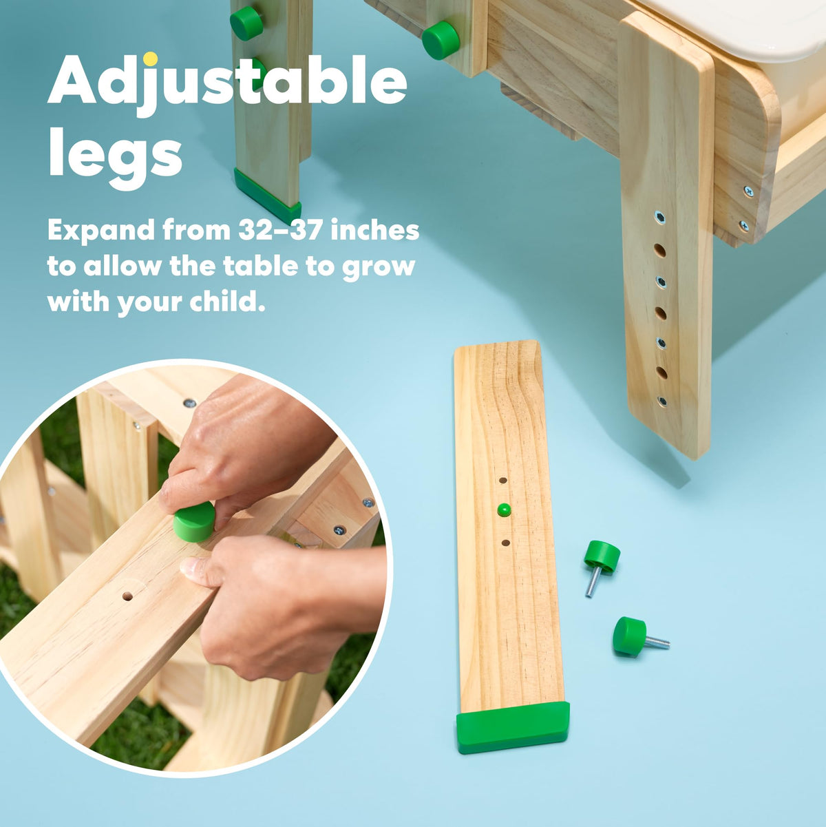KiwiCo Wooden Water & Sand Sensory Table – Ages 3+