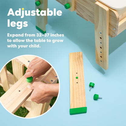 KiwiCo Wooden Water & Sand Sensory Table – Ages 3+