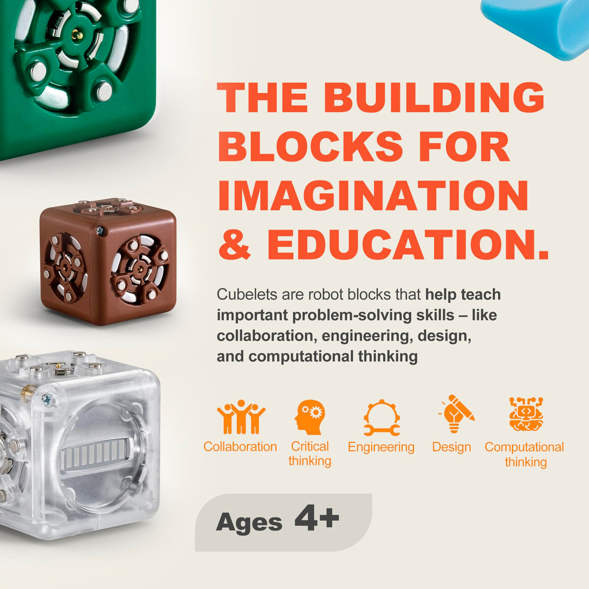 CUBELETS Curiosity Set – 11-Piece Modular Robotics Kit for Kids STEM