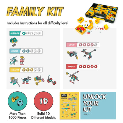 The OFFBITS Family Kit | 3-in-1 STEM Building Toy for Ages 6+