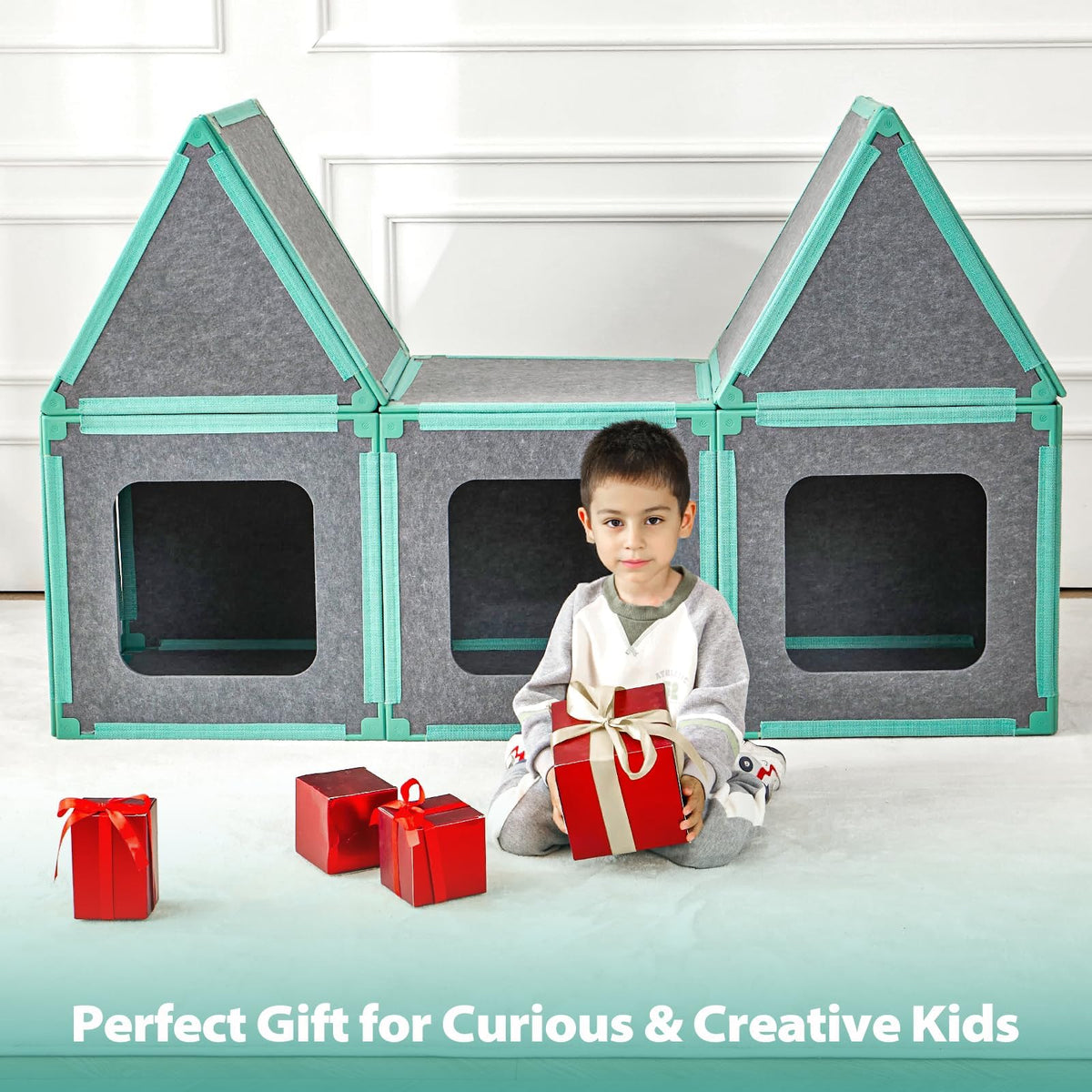 Umoving 20-Piece Magnetic Fort Building Kit | STEM Toy Ages 3+