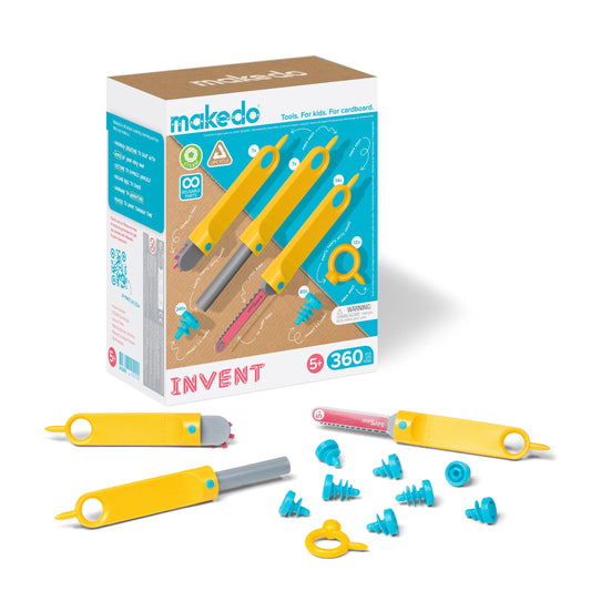 Makedo Invent Cardboard Construction Tool Kit – 360 Pieces