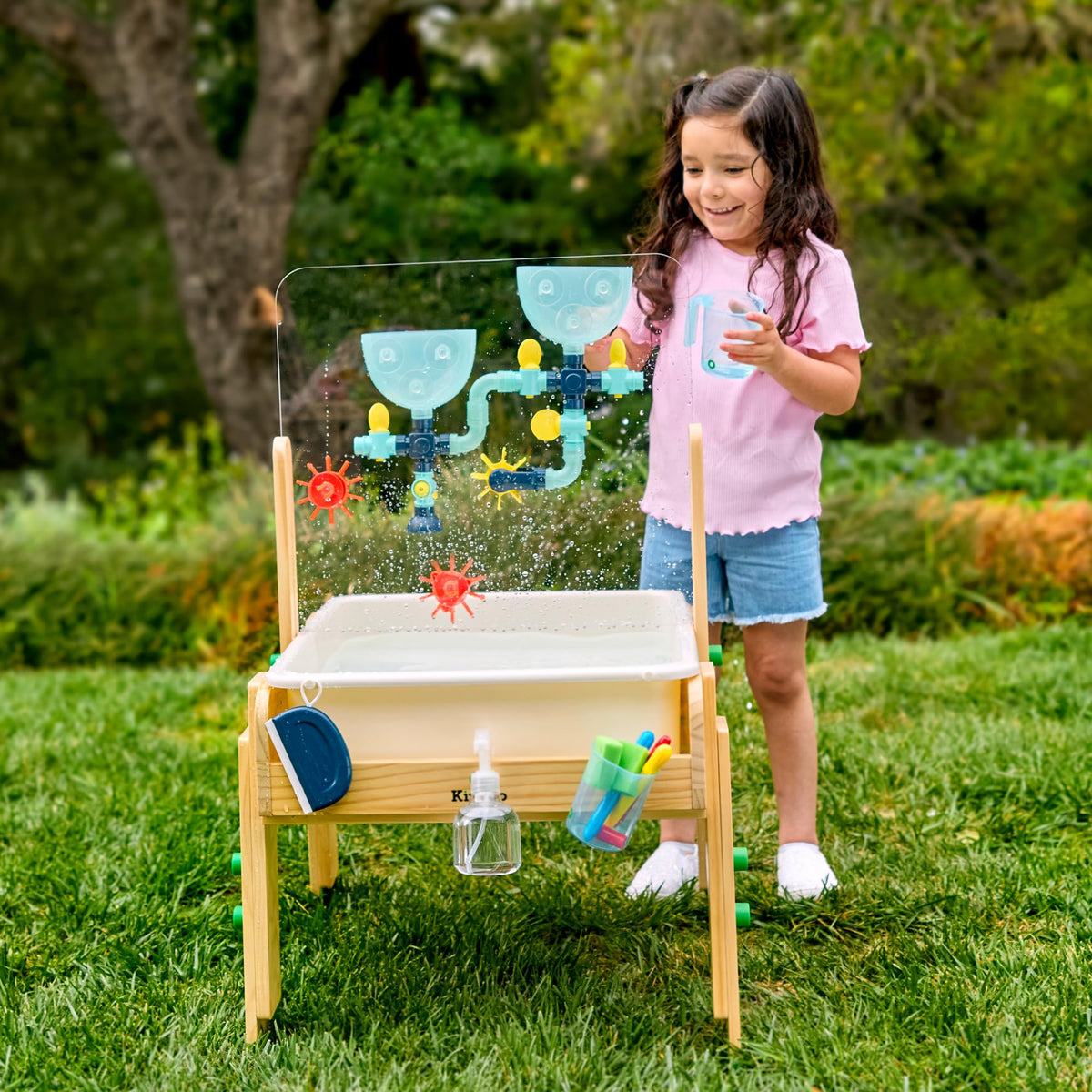 KiwiCo Wooden Water & Sand Sensory Table – Ages 3+