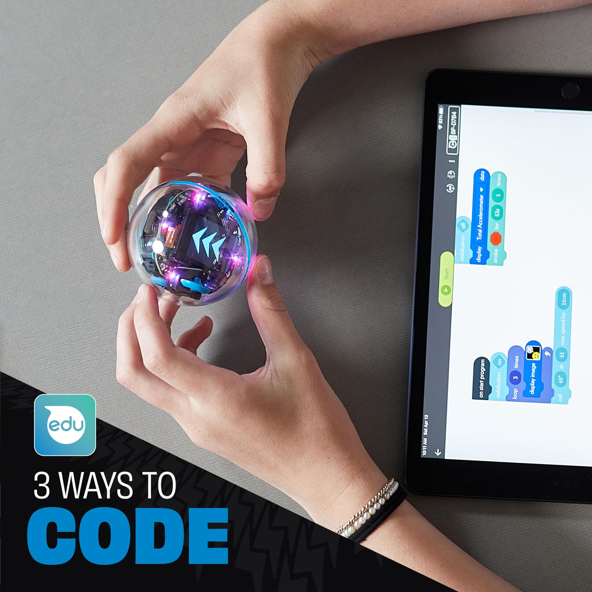 Sphero BOLT+ Coding Robot | Python, JavaScript & Block Coding