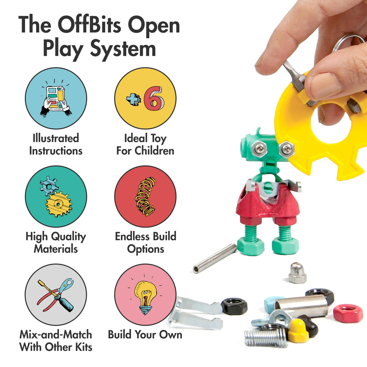The OFFBITS Family Kit | 3-in-1 STEM Building Toy for Ages 6+