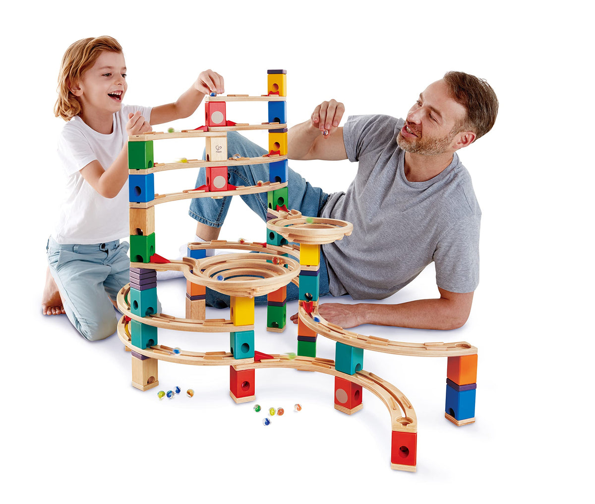 Hape Quadrilla Cyclone Wooden Marble Run Building Set – STEM Toy
