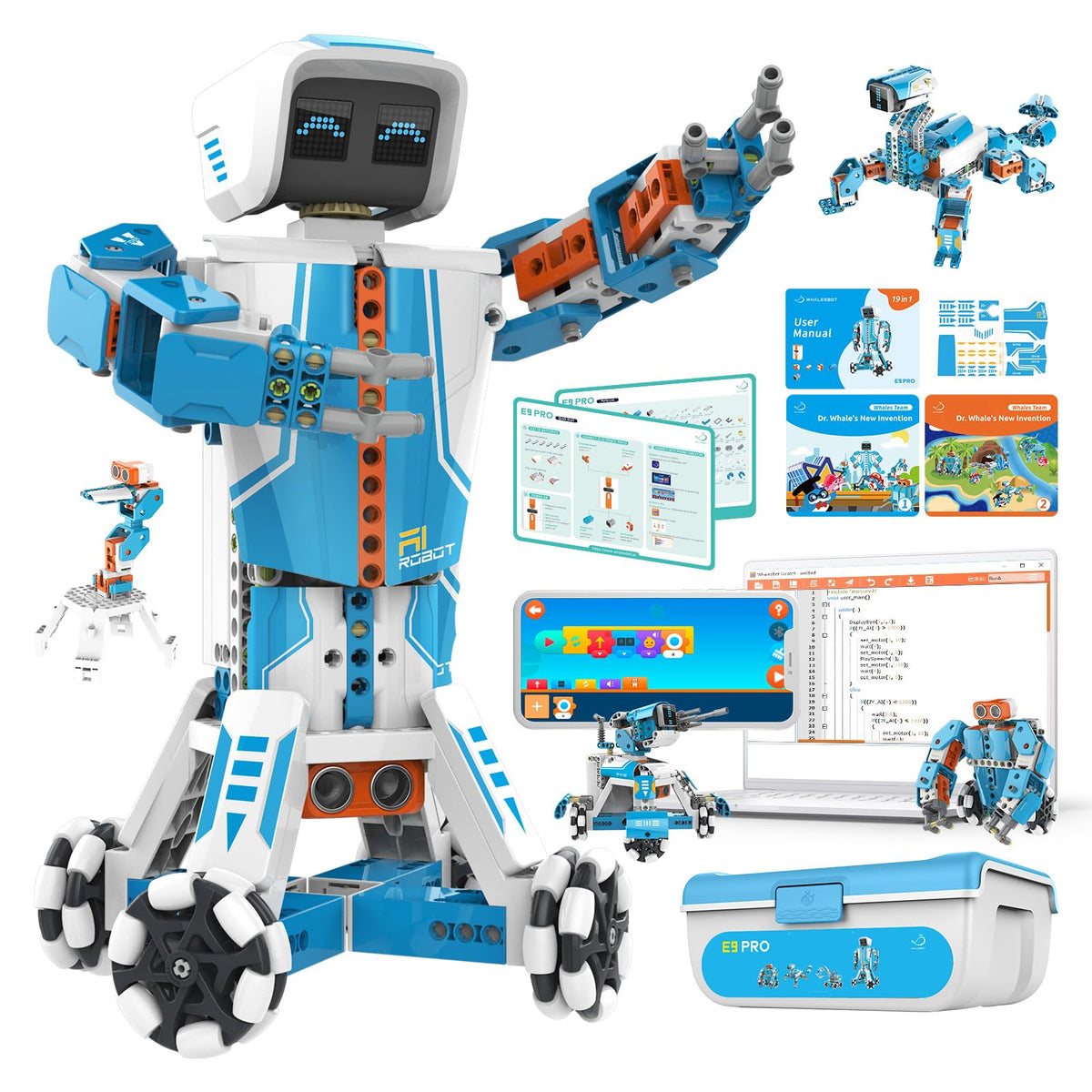 WhalesBot E9 Pro Robot Kit | Scratch & Python STEM | Ages 12–18