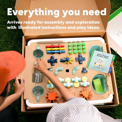 KiwiCo Wooden Water & Sand Sensory Table – Ages 3+
