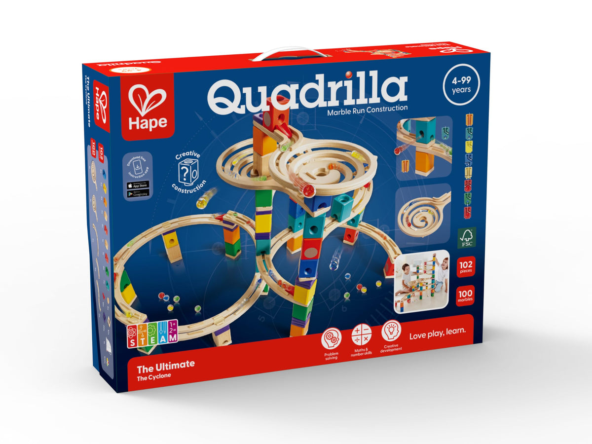 Hape Quadrilla Cyclone Wooden Marble Run Building Set – STEM Toy
